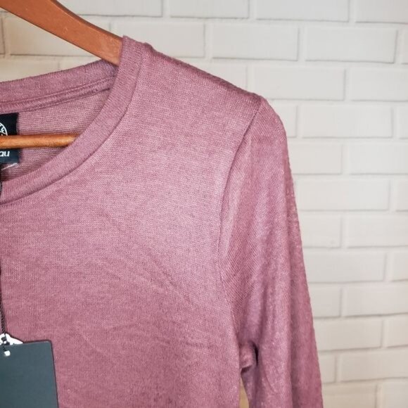 Bobeau Fleece Side Button Pullover Sweater - Picture 9 of 10